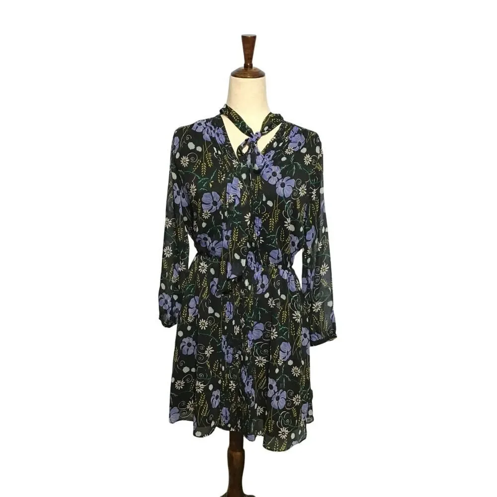 Banana Republic Sheer Floral Midi Dress